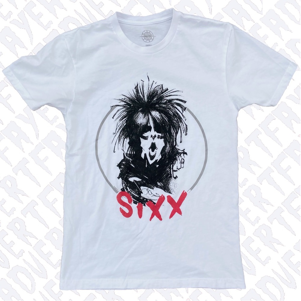 Nikki Sixx of Mötley Crüe drawing band T-Shirt